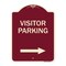 Signmission Reserved Parking Visitor Parking Arrow Pointing Right Heavy-Gauge Alum, 24" x 18", BU-1824-23023 A-DES-BU-1824-23023 - alternate 1
